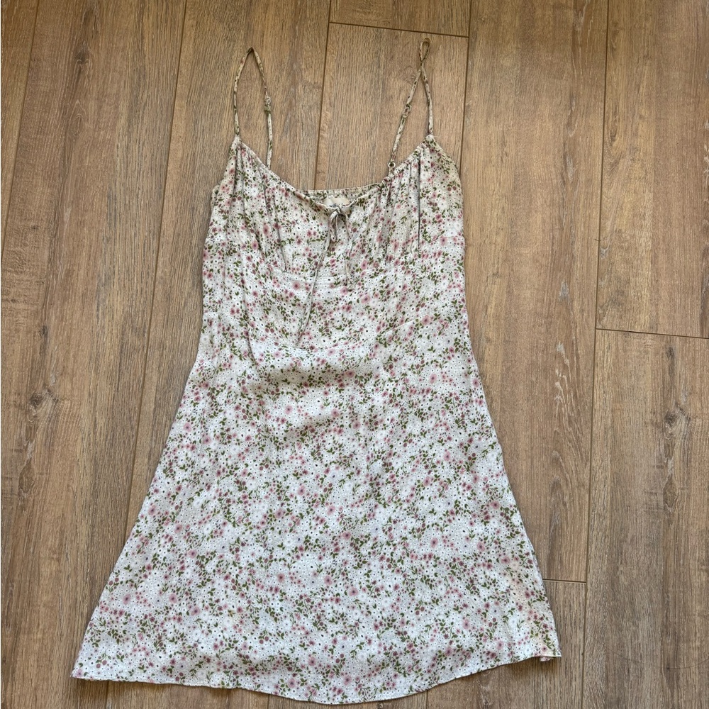 Aritzia Floral Slip Dress in Pink & Cream